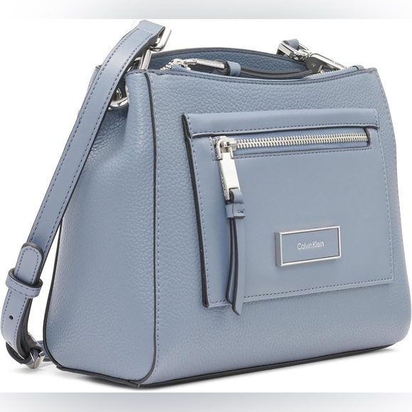 Calvin Klein Hadley Triple Compartment Crossbody Smokey Blue - Picture 6 of 9